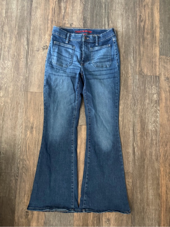 Lucky Brand Denim - Lucky Brand Women's Dark Blue Wide-Leg Flare Jeans